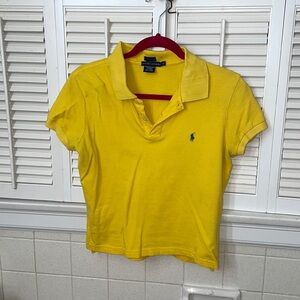 Ralph Lauren skinny polo lemon yellow and green